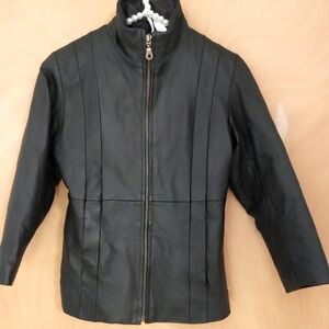 Nicky Jay Super Active Outerwear Leather Jacket Sz medium Black Leather Jacket